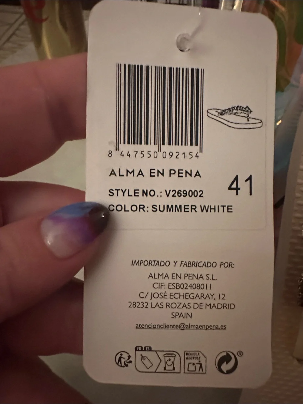 Alma en pena cream thong